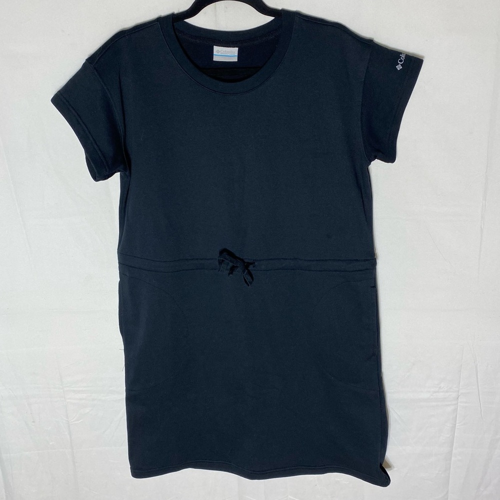 Columbia Black Short Sleeve Sweatshirt Dress Activewear L Gorpcore